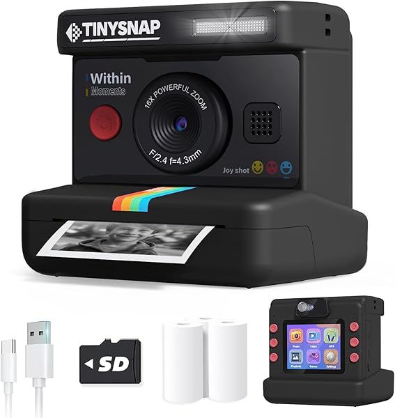 Instant Print Camera Kids Dual Lens 2MP 1