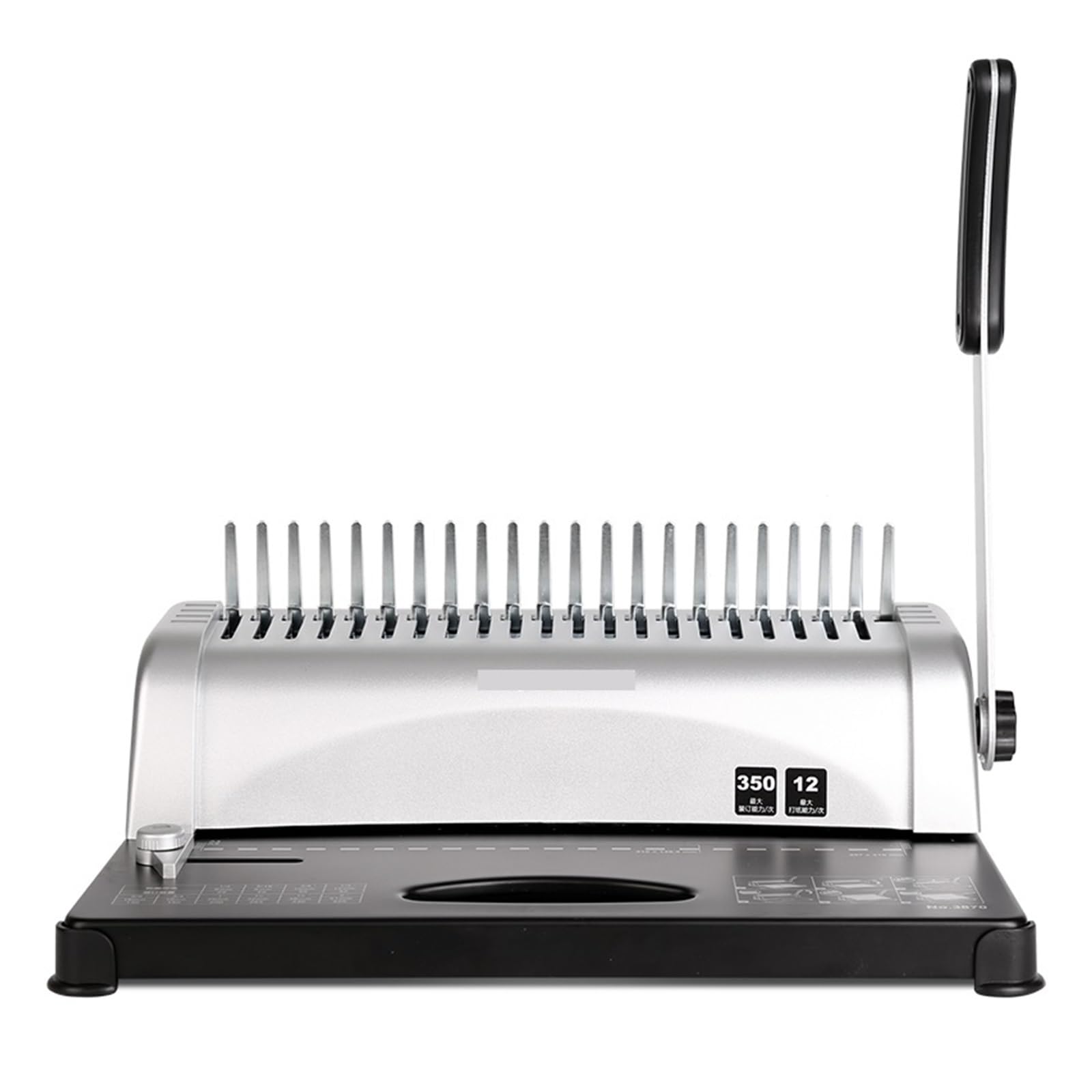 Macchina rilegatrice, 3873 Macchina rilegatrice manuale ad anelli metallici for impieghi gravosi, 425 fogli, 18 fori, 425 pagine, rilegatura di 25 fogli, foro perforatore per ufficio e uso domestico