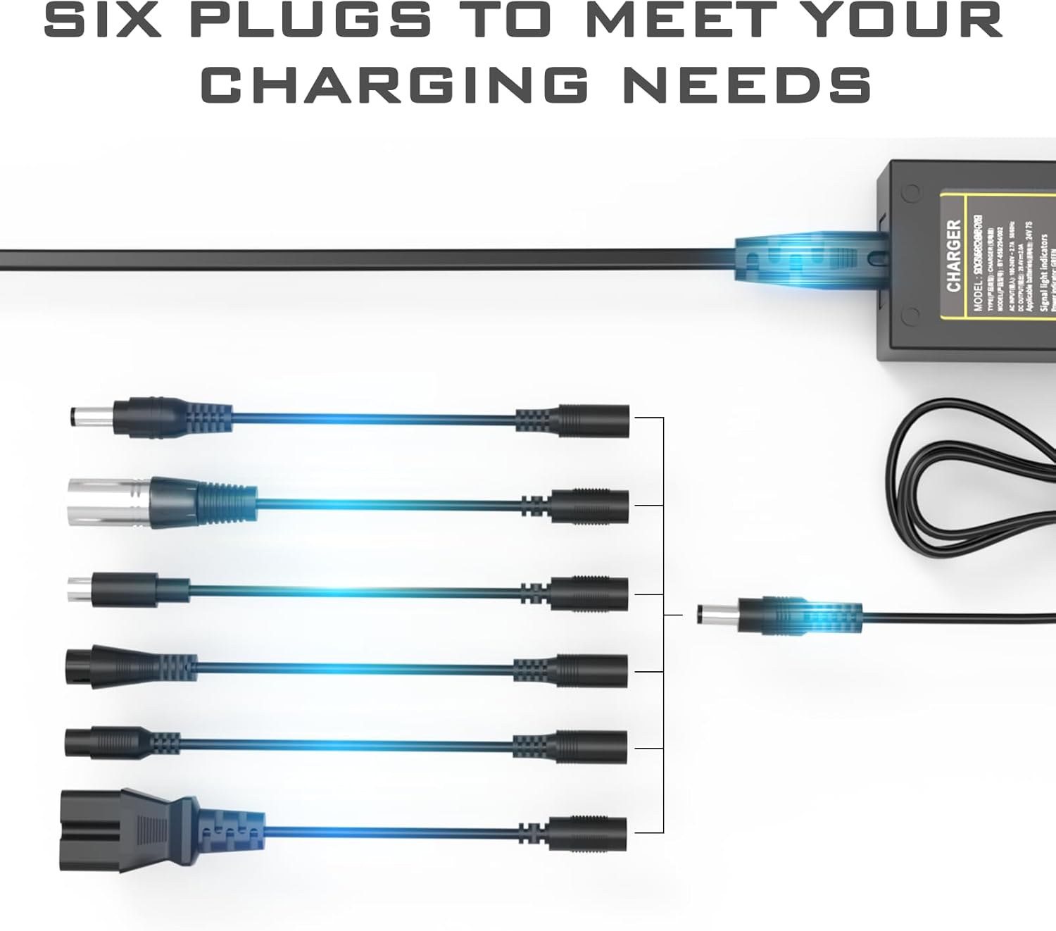 42V 2A charger with 7 universal spines for 36 V lithium -ion battery, replacement of the rapid loader for razor/jetson/voyage/gotrax/nine and most of the 10s 36v 10s lithium battery device 7 61fBAjbJ9tL. AC SL1500