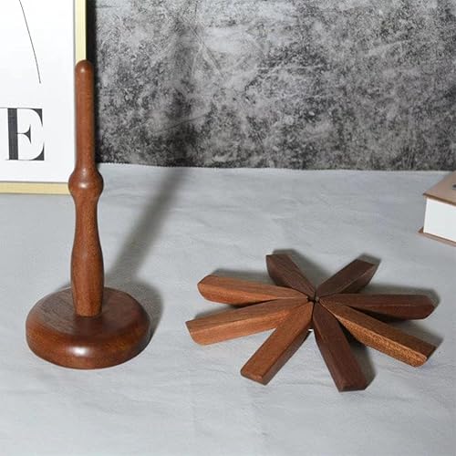 Miniatura 6 de Treelike - Juego de salvamanteles de bambú resistentes al calor, salvamanteles de madera para platos calientes, juego de salvamanteles en forma de