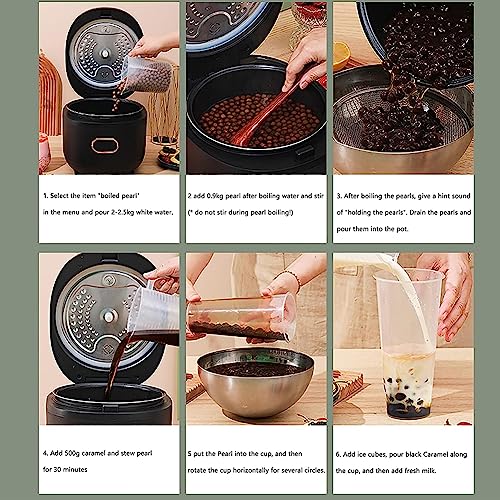 Cuiseur de perles de tapioca automatique 5L à écran tactile anti-adhésif - 8