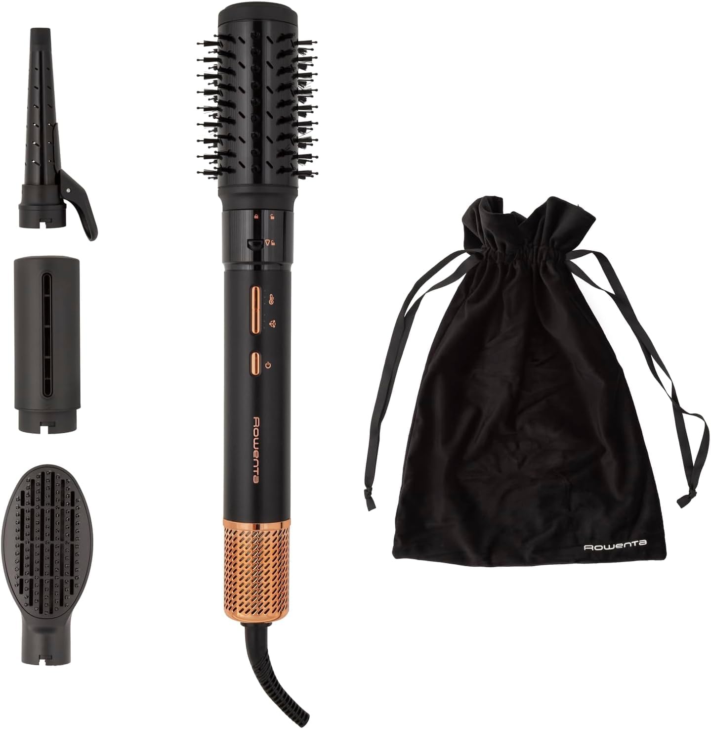 Rowenta Air Shape, Moldeador de cabello, 4 cabezales distintos, Motor digital de alta velocidad, Hasta 150 km/​h, Resultados duraderos, UB9820