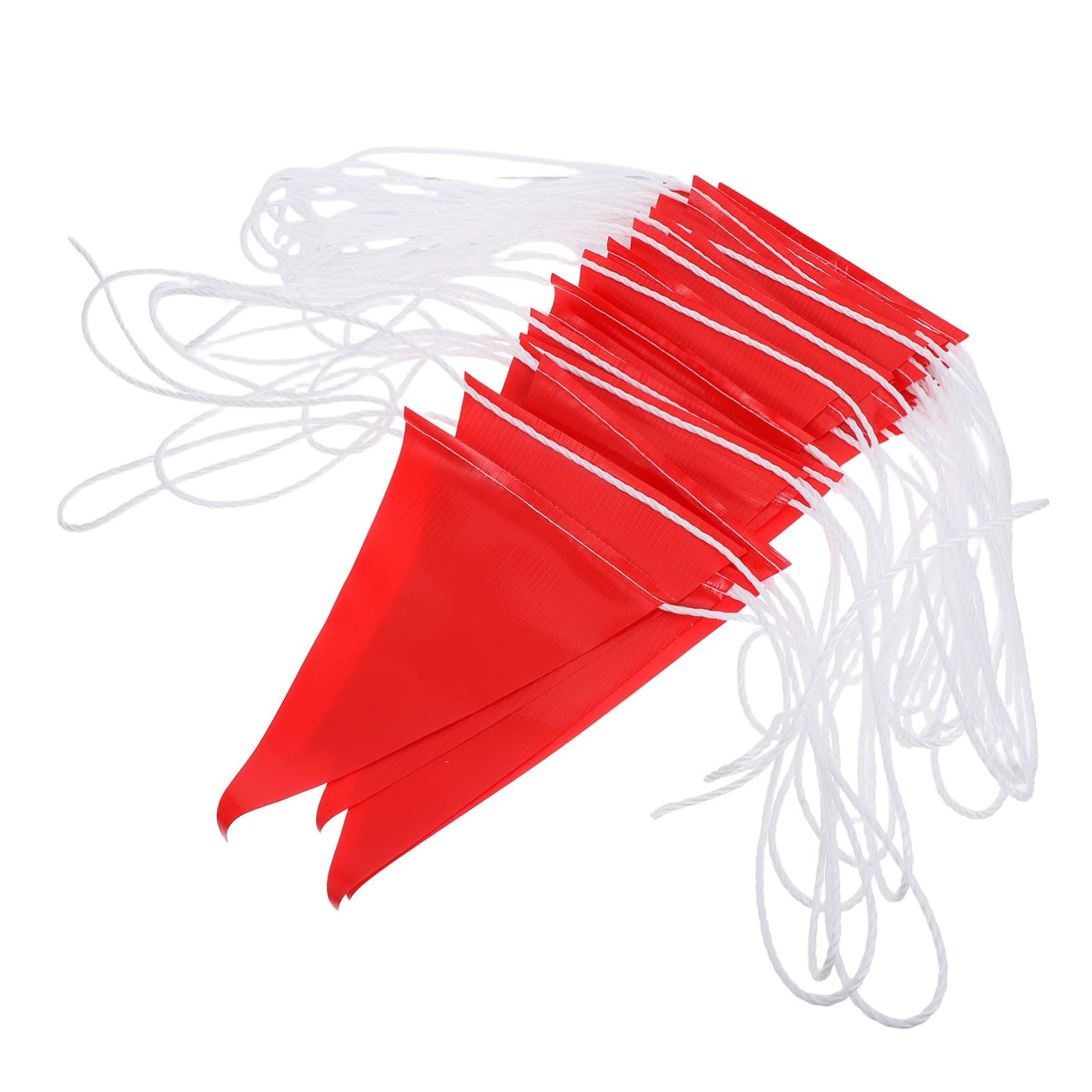 LIFKOME Decorative Triangle Flags Hazard Warning Construction Barrier Outdoor 30m Banner