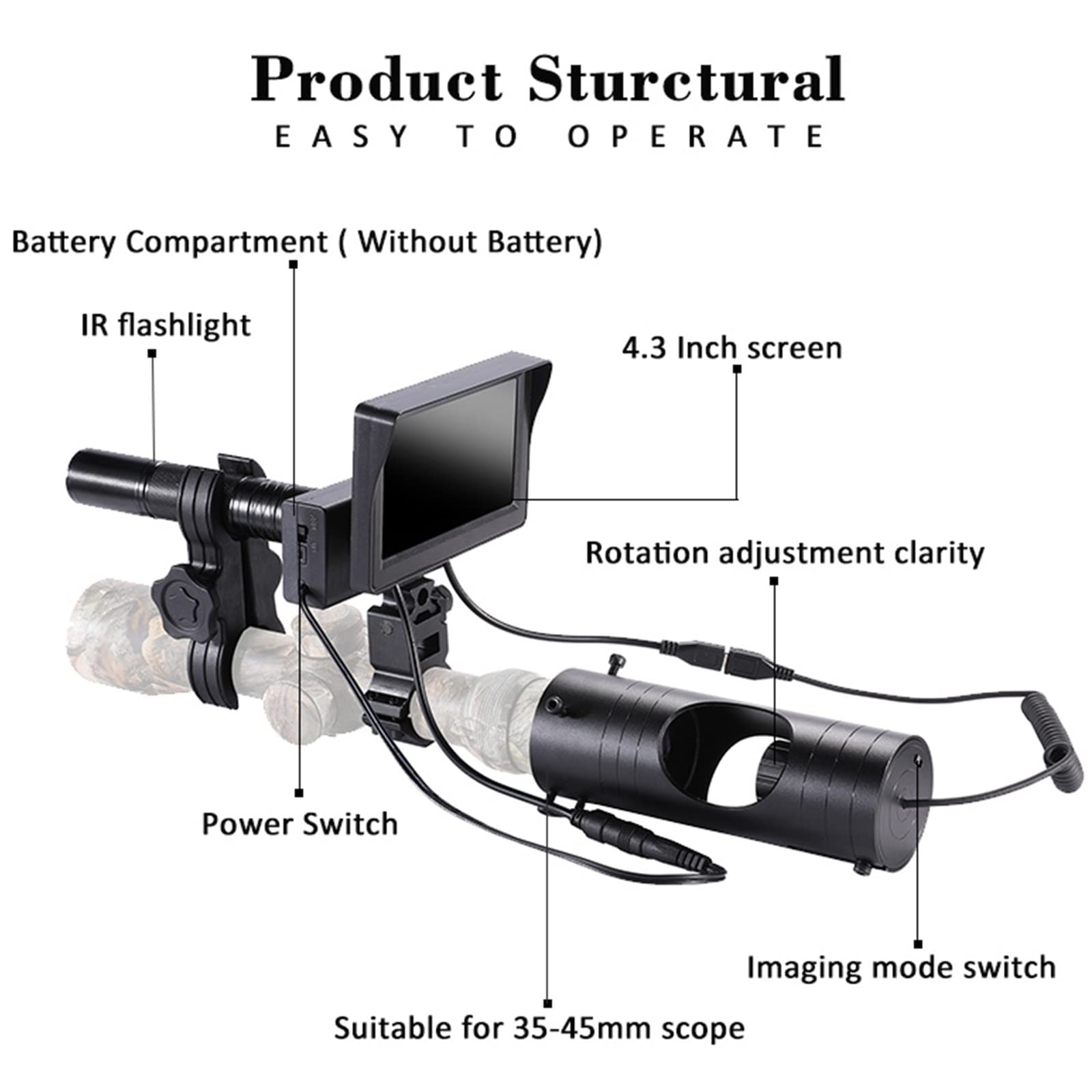 Amazon.co.jp: ANIUXIAOGE デジタル暗視スコープライフル