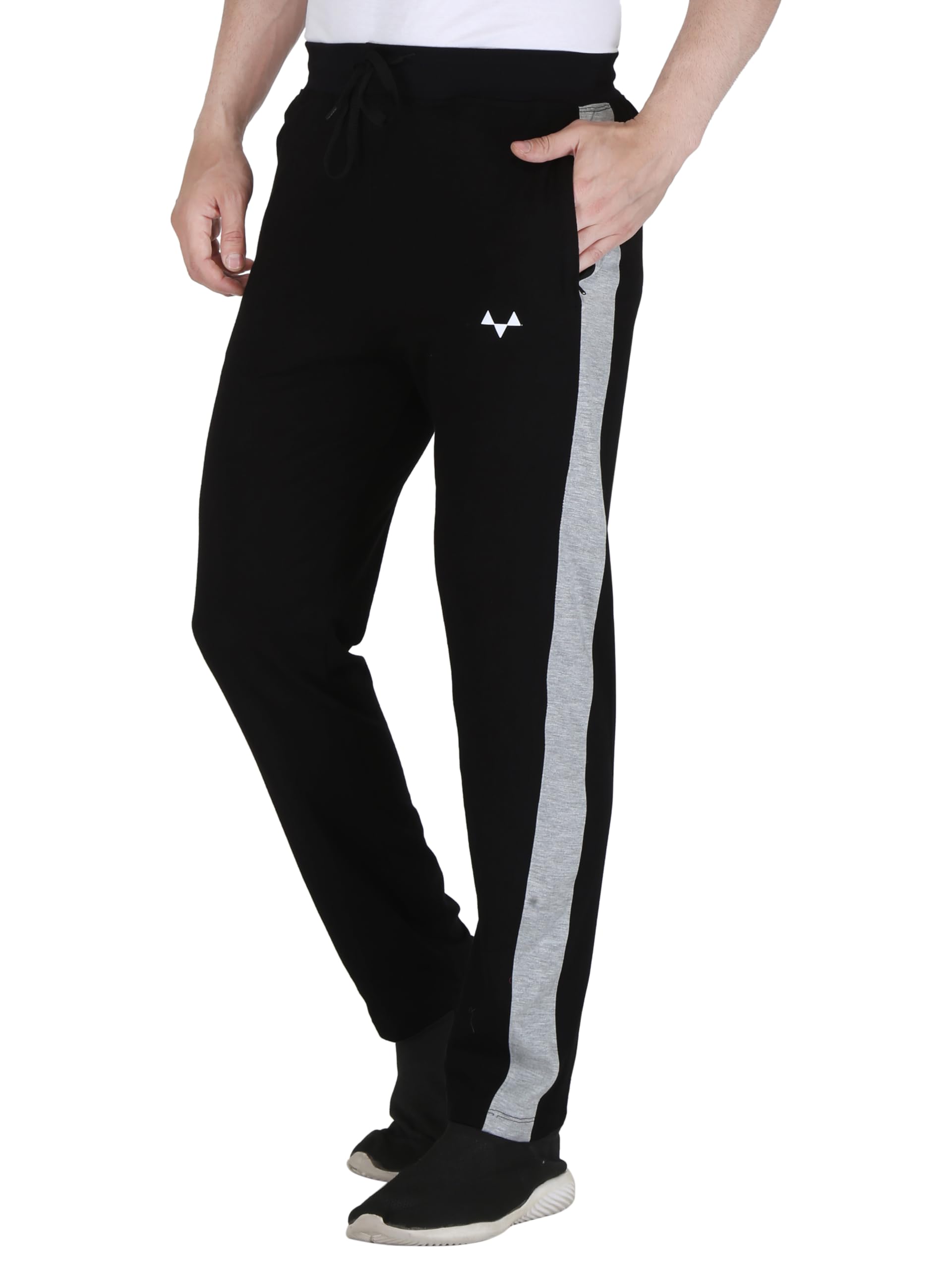 Men's Regular Fit Trackpants, Cotton Pajama and Lower for Mens with Side Zipper Pockets Pant-image-17
