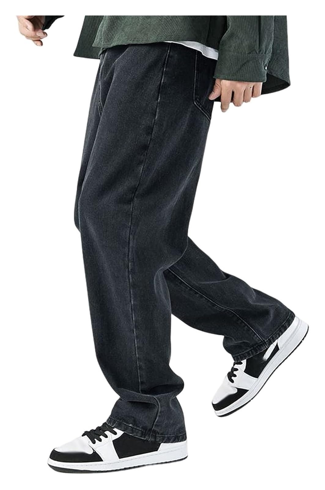 Męskie workowate dżinsy Y2K - codzienne ubrania spodnie dżinsy, dżinsy cargo męskie hip-hop styl Y2K na podróż do szkoły na imprezę wakacje wyścigi uliczne niebieskie męskie dżinsy