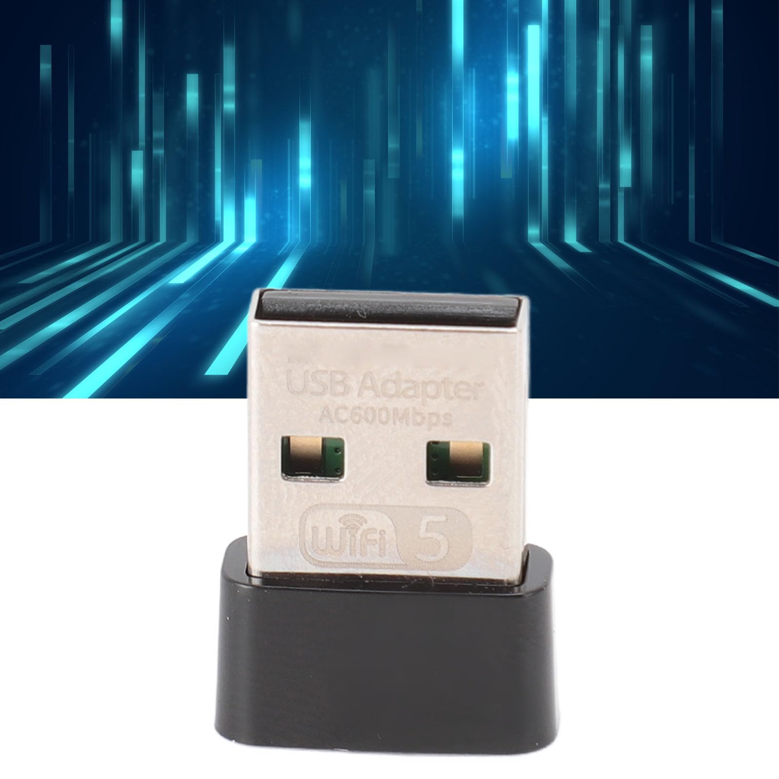 ZDETGU AC600 USB WiFi Adapter, MU MIMO Dual Band Transceiver for PC, 2.4G 5G Wireless Network, Fast Speed, Wide Coverage, Resource CD for Windows, iOS