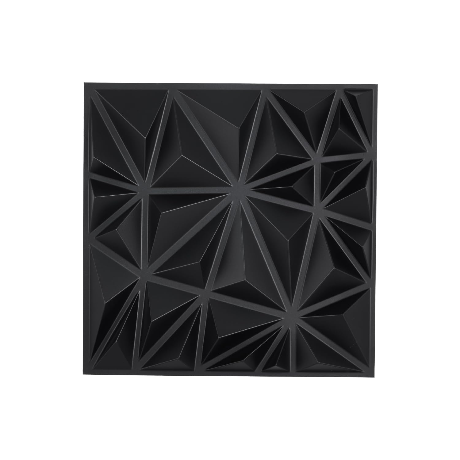 VEVOR Paneles de Pared 3D, 33 Baldosas de Diamante Minimalistas de Arte Moderno de PVC, con Acento de Cobertura de 2,97 m², para Techo, Dormitorio, Sala de Estar, Negro Mate, 300 x 300 x 25,1 mm