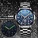 LIGE Relojes para Hombre Impermeable Deportivos Cuarzo Reloj Cronógrafo Acero Inoxidable Negro...