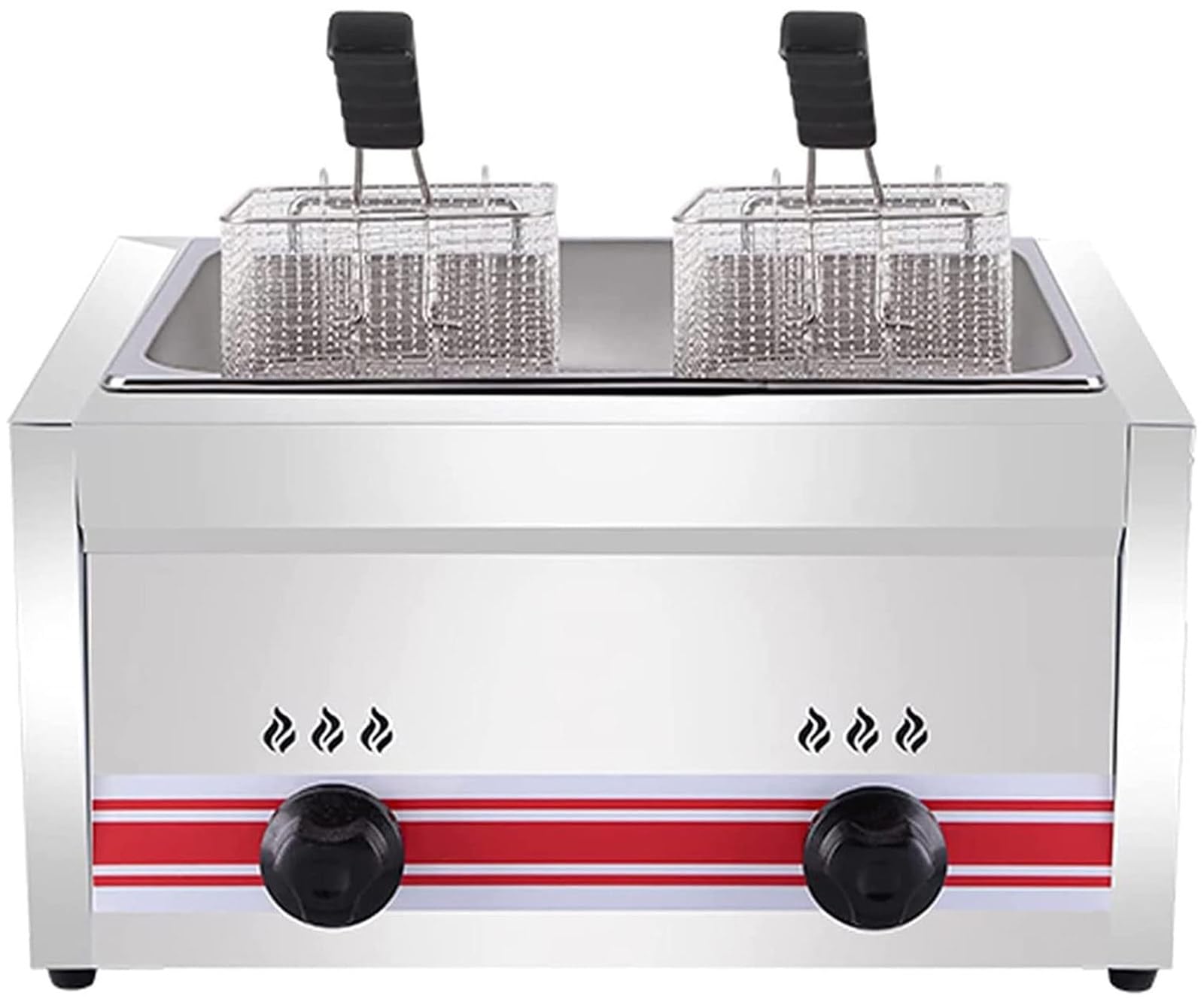 EDTara Friteuse Électrique Commerciale, Friteuse Double en Acier Inoxydable 110V 1700W avec Température et Pieds Réglables pour Restaurant, Camion de Nourriture et Maison EDTara Friteuse Électrique Commerciale, Friteuse Double en Acier Inoxydable 110V 1700W avec Température et Pieds Réglables pour Restaurant, Camion de Nourriture et Maison