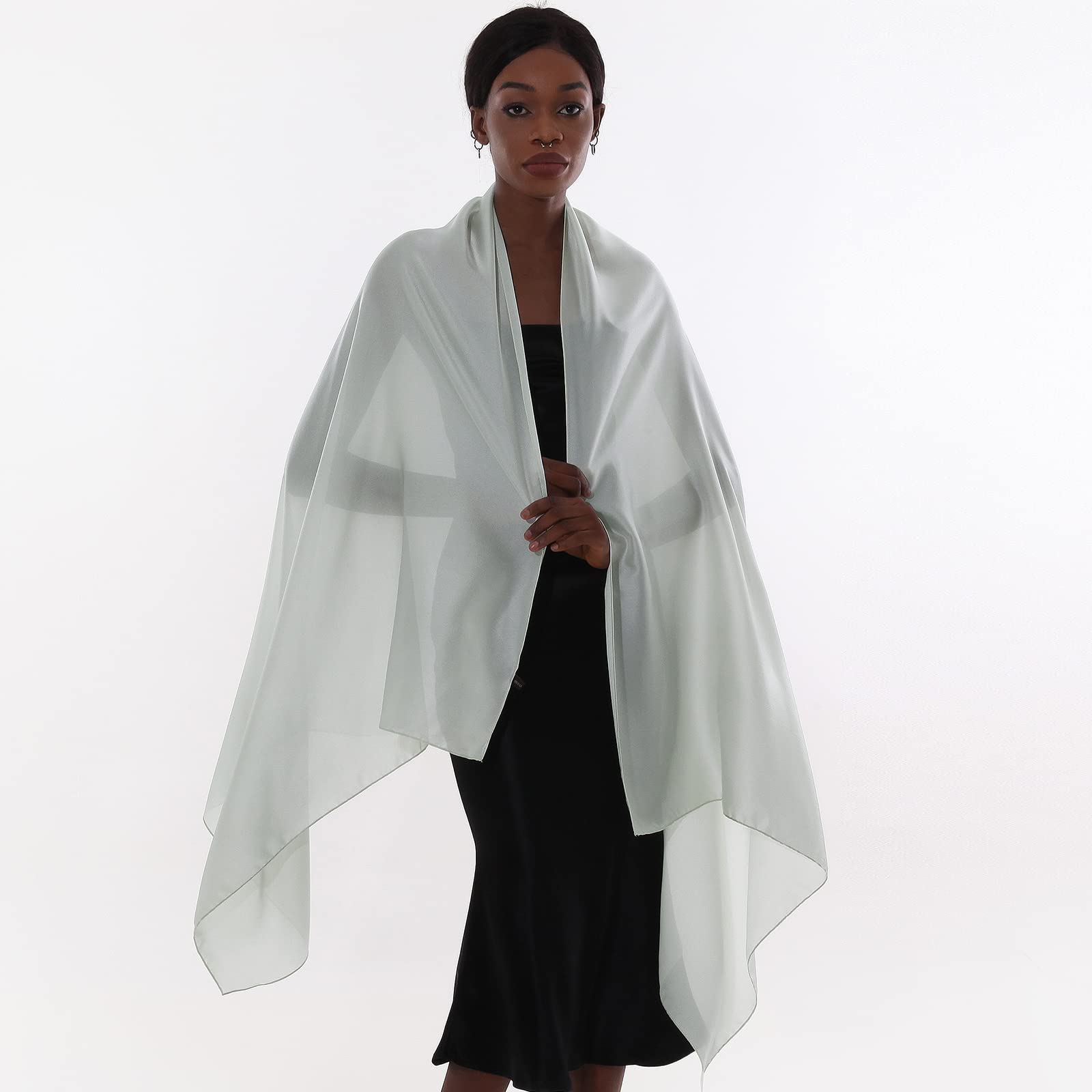 Sciarpa Donna Leggera Scialle Sciarpe Elegante Cerimonia Foulard Pashmina Scilla Stole Primavera Estate