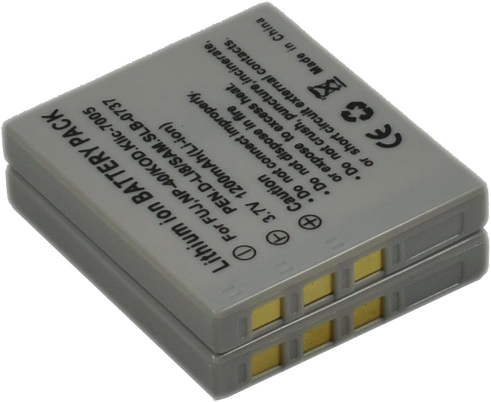 2x D-LI8 Battery for DLI8 D-Li85 DLi85 D-L18 DL18 D-L185 DL185 Optio A10 A20 A30 A36 A40 E65 L20 T10 T20 W10 W20 WP WPi X S S4 S4i S5i S5n S5z S6 S7 SV SVi Digital Camera Battery k1a