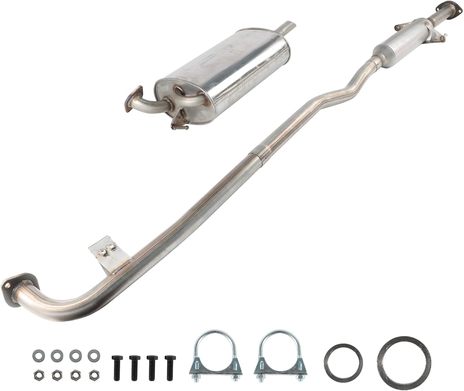 Exhaust System Muffler Resonator Pipe Kit Replacement Parts for Toyota Camry 2.4L 2002 2003 2004 2005 2006, EPA Compliant