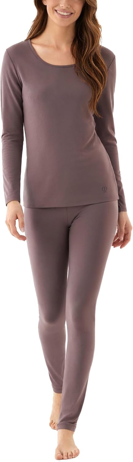 Bamboo Viscose Women's Long Johns Sets Thermal Underwear Long Sleeve Base Layer