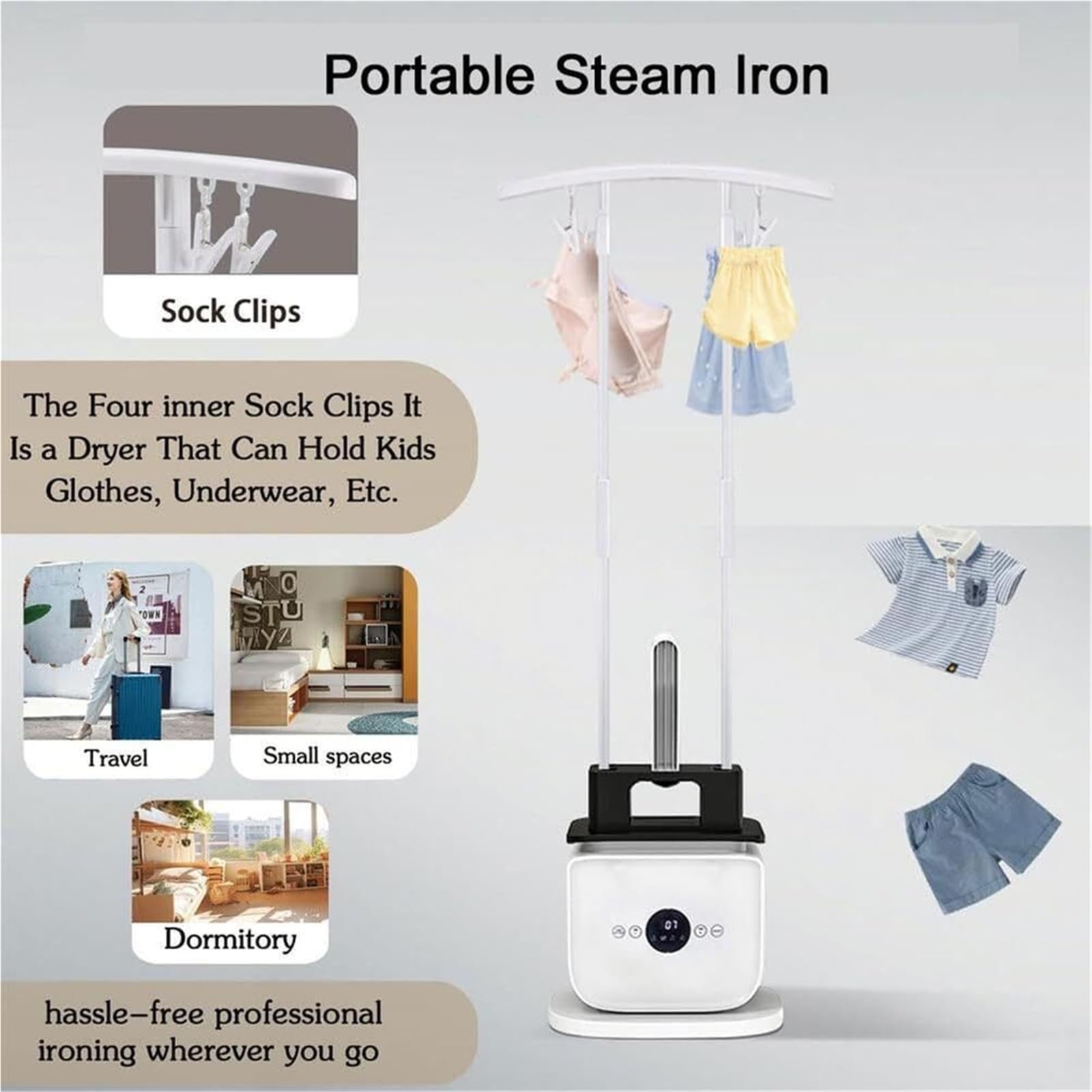 Amazon | ハンズフリー自動スチームアイロン機 シャツ、パンツ、靴用