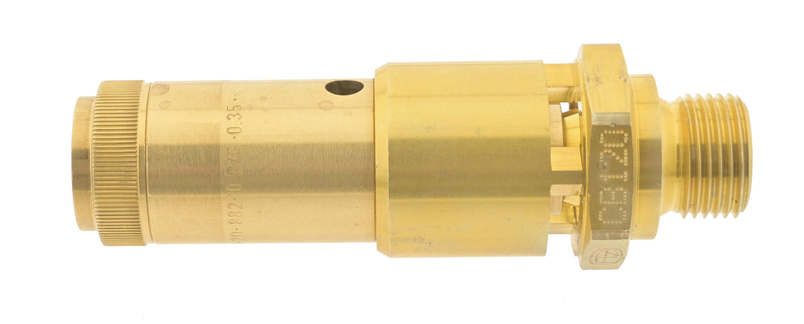 TÜV-Sicherheitsventil G 3/8" (DN10), 19,10 bar, Messing fest eingestellt verplombt