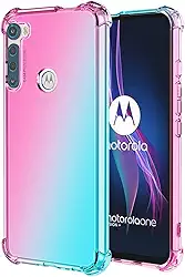 Capa para Moto One Fusion Plus/Moto One Fusion+ PAKF0002IN, capa protetora de TPU fina e antiarranhões à prova de choque para Motorola Moto One Fusion Plus (rosa)
