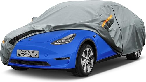 Miniatura 1 de Kayme Funda de coche resistente impermeable para todo tipo de clima, ajuste personalizado para Tesla Model Y, cubierta de SUV al aire libre con
