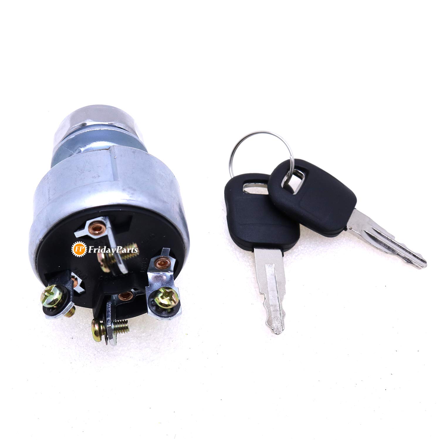 FridayParts Ignition Switch 4 Wire with 2 Keys 9G-7641 for