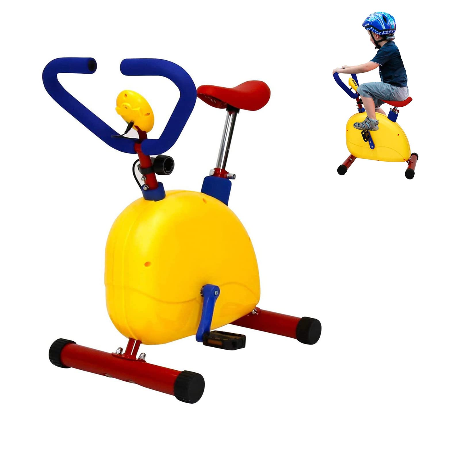 Stationäres Fahrrad-Trainingsgerät für Kinder, verstellbar, leise, Indoor-Fitness-Zyklus, für Jungen und Mädchen im Alter von 3–8 Jahren