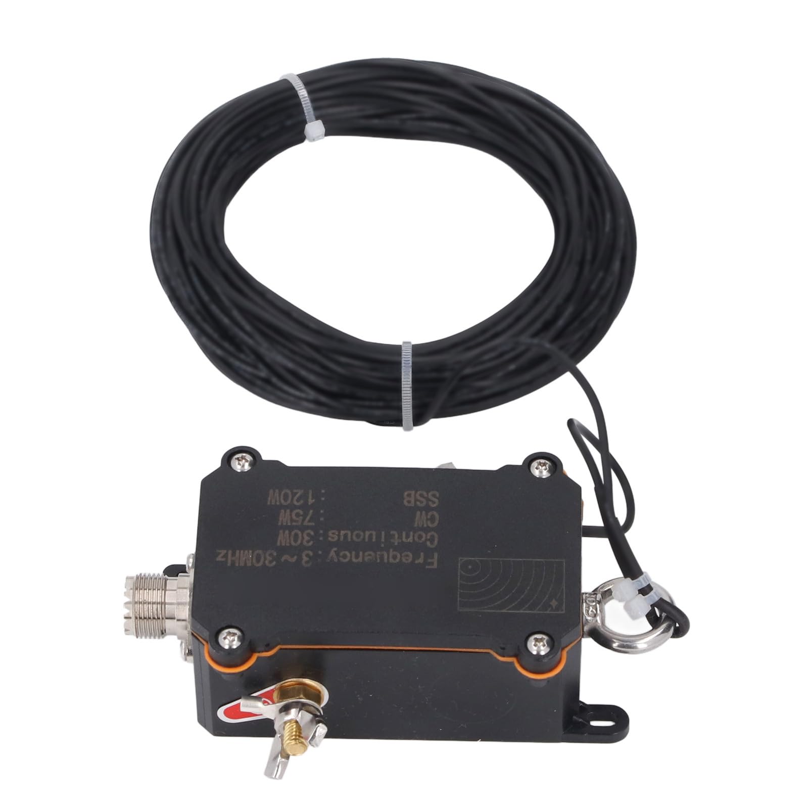 Antena portátil de alimentación de extremo HF, antena de radio alimentada de extremo corto Balun 1:49, antena de radio alimentada de extremo de interfaz estándar compacta de 3-30 MHz, antena de radio