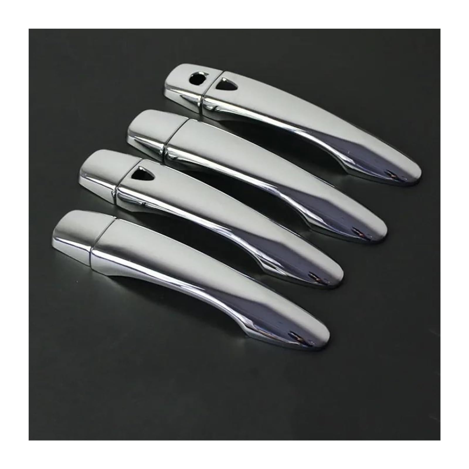 HCKCLMBMZW for Nissan for Qashqai J11 2014-2020 Carbon Fiber Chrome CAR Door Handle Cove Trim Styling Accessories Door Handle Cover(Style 3)