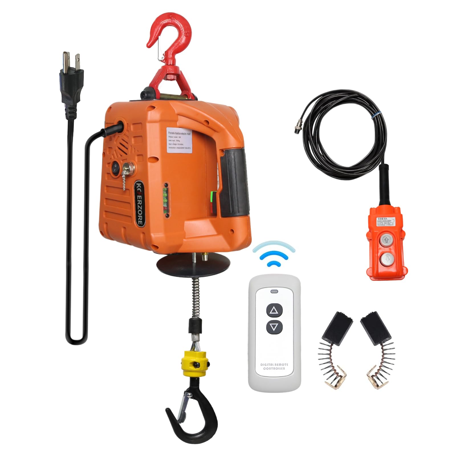 KOERZORE Electric Hoist - 1100lb Capacity -1