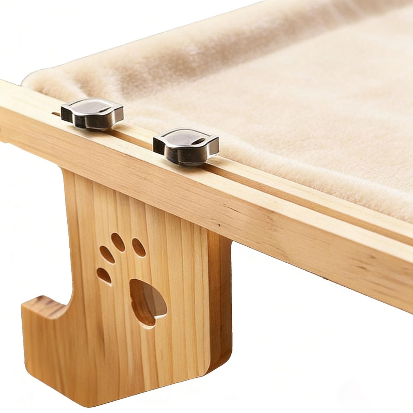 Genérico Hamaca Colgante para Gatos En La Ventana,Reposadero de Madera para Descanso | con Suave para Hamaca De Ventana para Gatos | Destinado a en Interiores, Habitación, Apartamento y Balcón