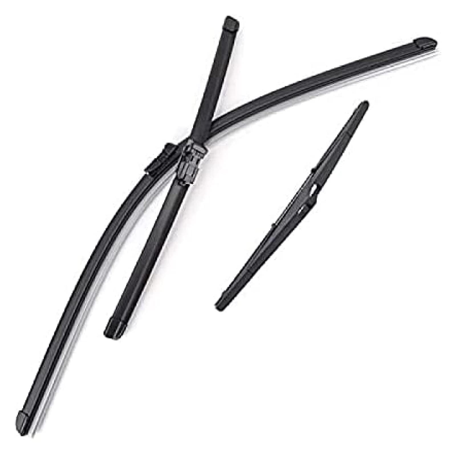 YJTYC Jeu De Balais D'essuie-Glace Avant Et Arrière Pour Ford Kuga MK1 2008-2012 24"+17"+13"(LHD), 3 Pièces Pare-Brise Fenêtre Brosses De Pluie De Voiture