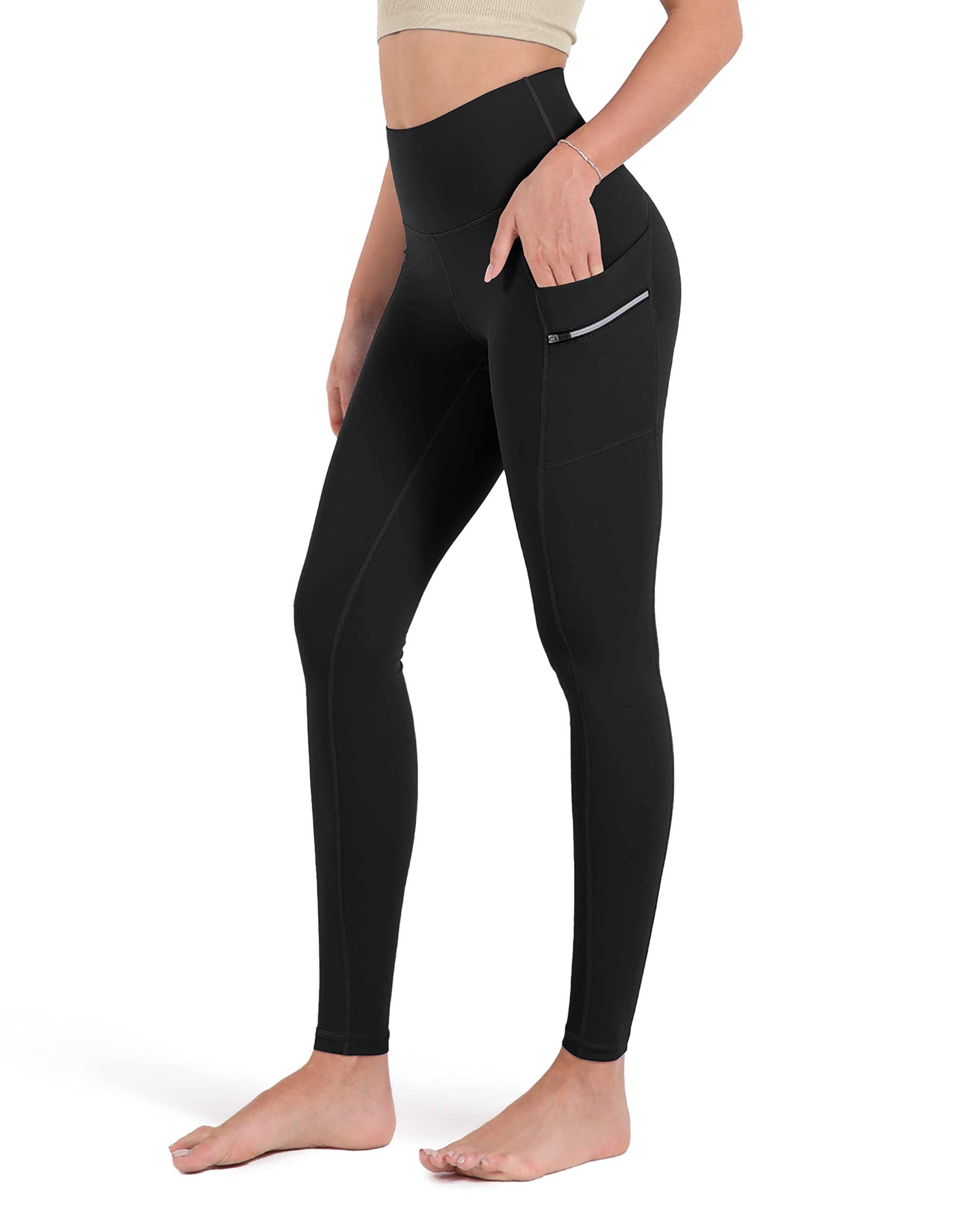ODODOS High Waist Dual Pockets Leggings for Women, Tummy Control Sport