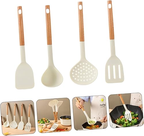 Miniatura 9 de KICHOUSE 1 juego de utensilios de cocina utensilios de silicona pequeños utensilios de cocina para un utensilios de cocina antiadherente huevo