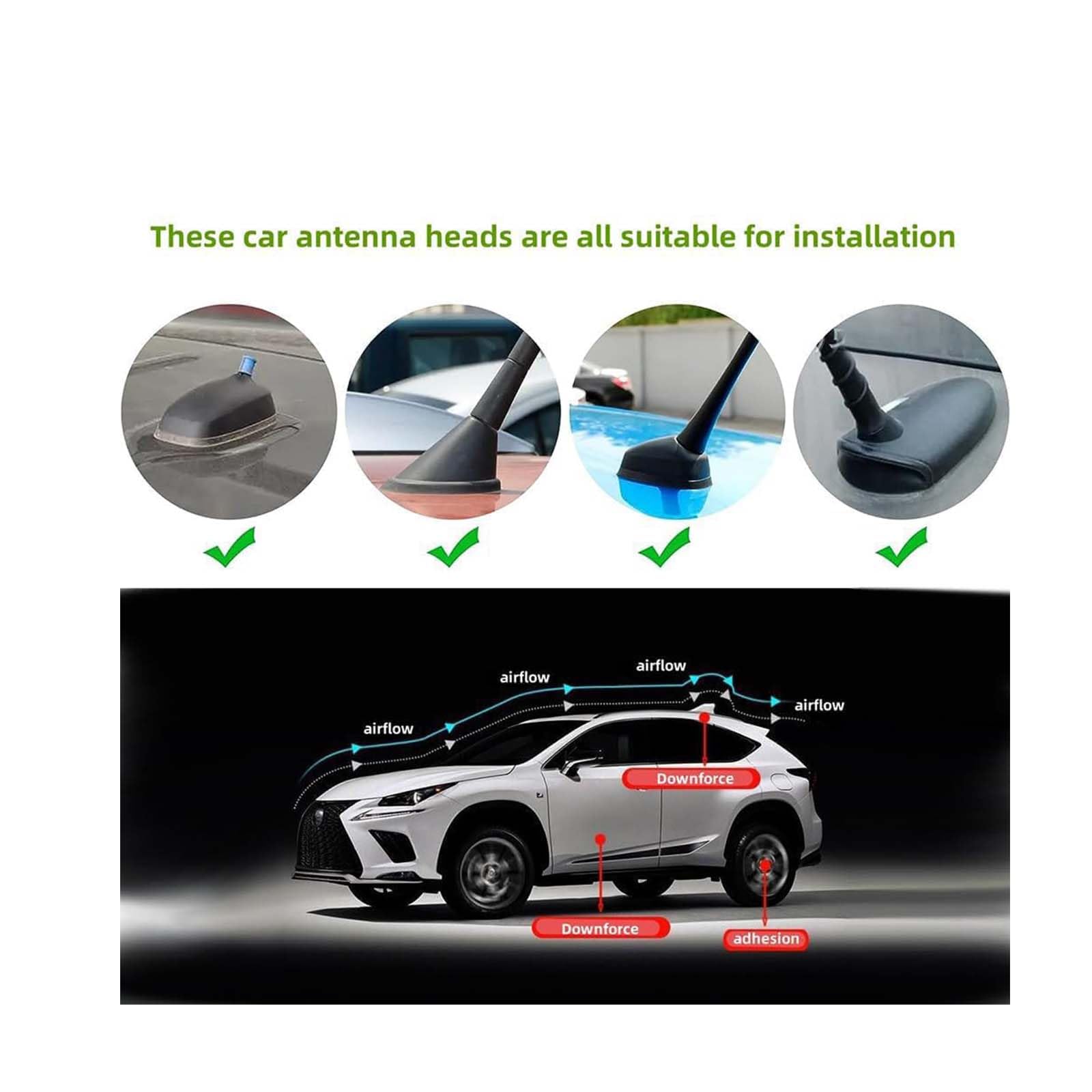 Antenne aileron de Requin pour Toit de Voiture Audi Q3 SUV 2018-2024