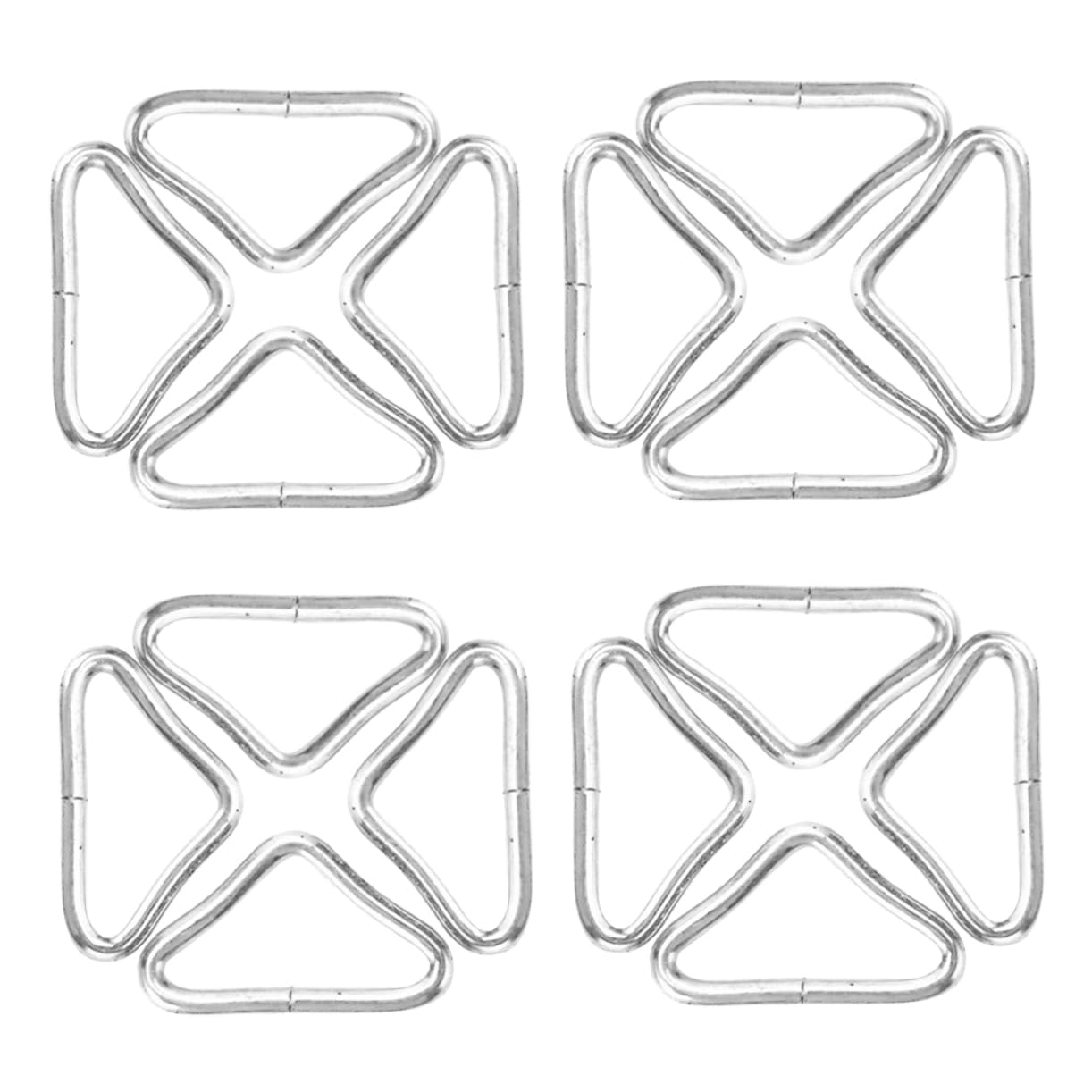 Gogogmee 36Pcs Triangle Trampoline Parts Replaceable Metal Buckles for Plaything Sturdy and Spring Hooks for Jumping Experience
