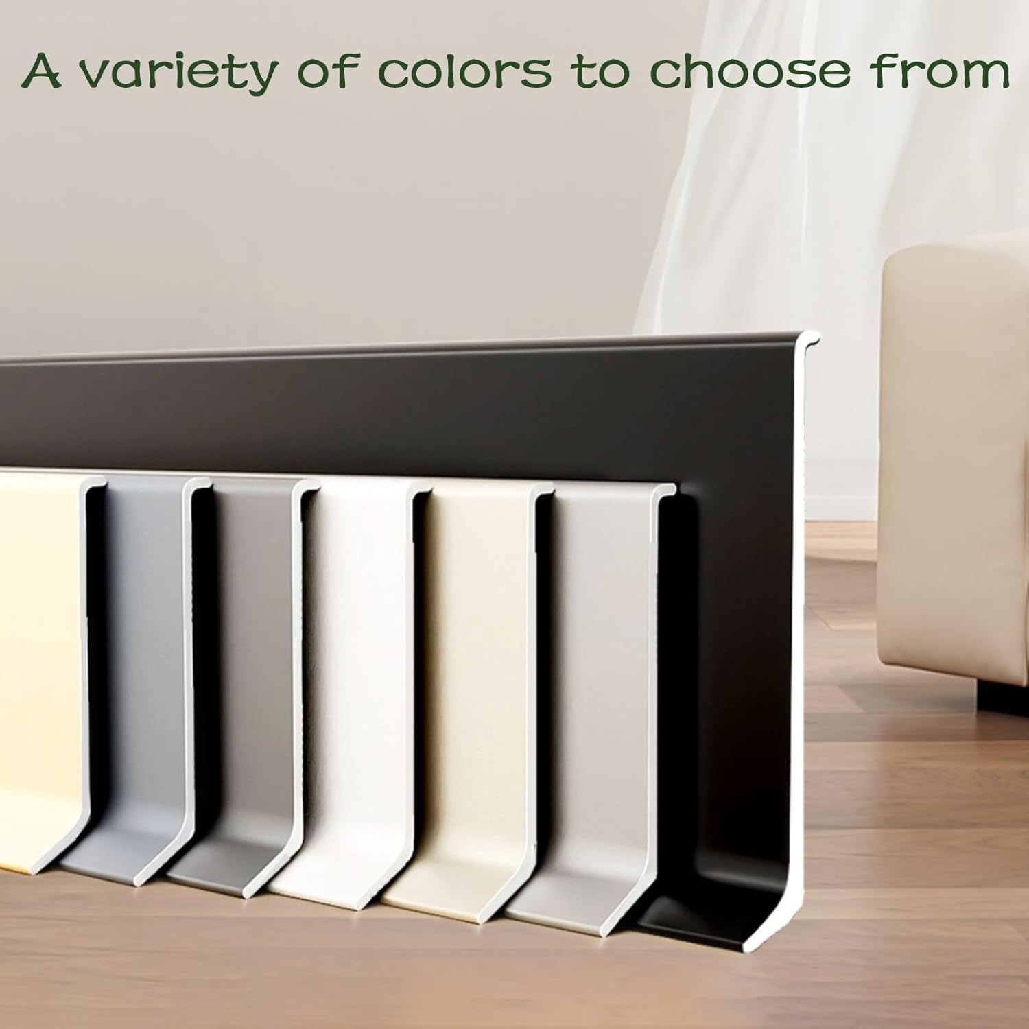 Rose Gold Aluminum Baseboard Trim - Decorative Skirting Strip for Hallway, Kitchen, Bathroom & Office - 4cm High Ornamental Aluminiferous Alloy (1 pc)