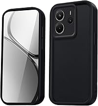 HAOYE Custodia per Xiaomi Redmi Note 14 4G (Not for 5G) Cover, Silicone Carcasa Anticaduta con Bordi Rialzati/Angoli Rinforzati e Design Semplice - Nero