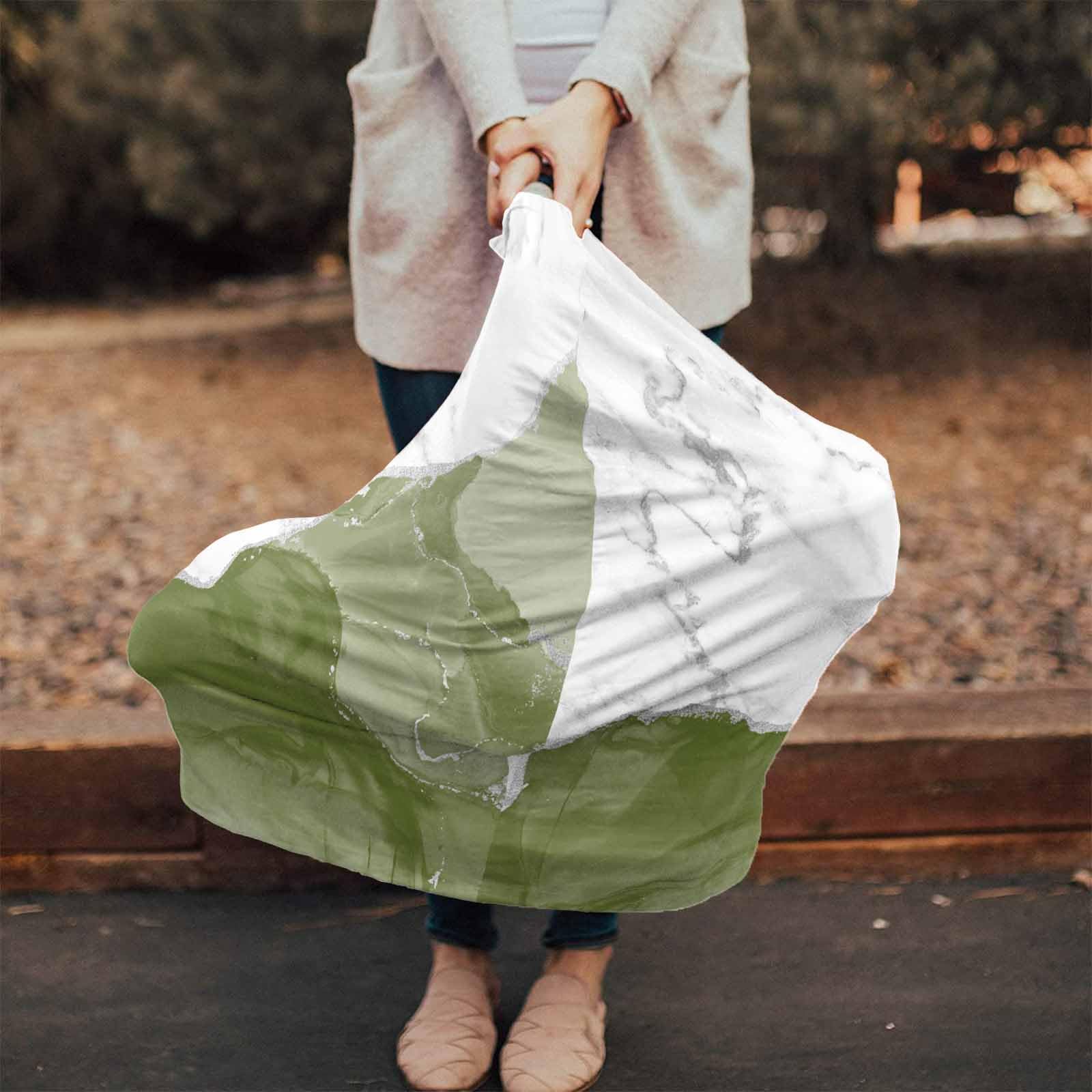 Nursing Cover for Breastfeeding Scarf, Sage Green Marble Pattern Baby Car Covers Super Soft Multi Use for Canopy Shopping Cart Cover Blanket Stroller Cover