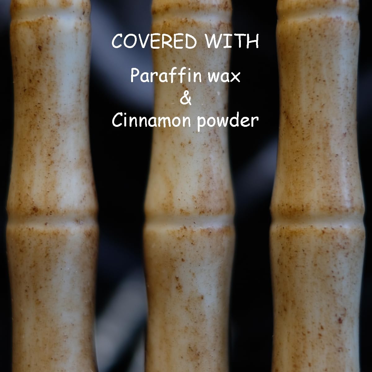 NONNO & ZGF Halloween 4 Pack LED Finger Taper Candles, Covered Real Paraffin Wax and Ground Cinnamon, 10.2'' Flameless Battery Operated Candle with Remote and Timer Function