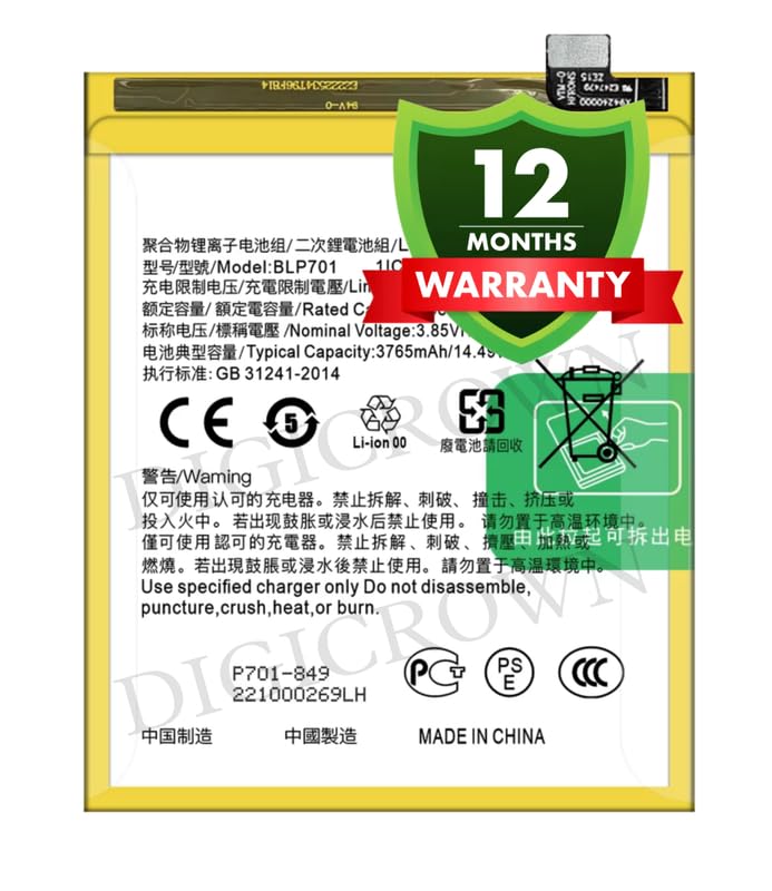 Image of Original BLP701 Battery Compatible for Oppo Reno (CPH1917, PCAM00, PCAT00) - (3765mAh) - 1 Year Warranty DF7
