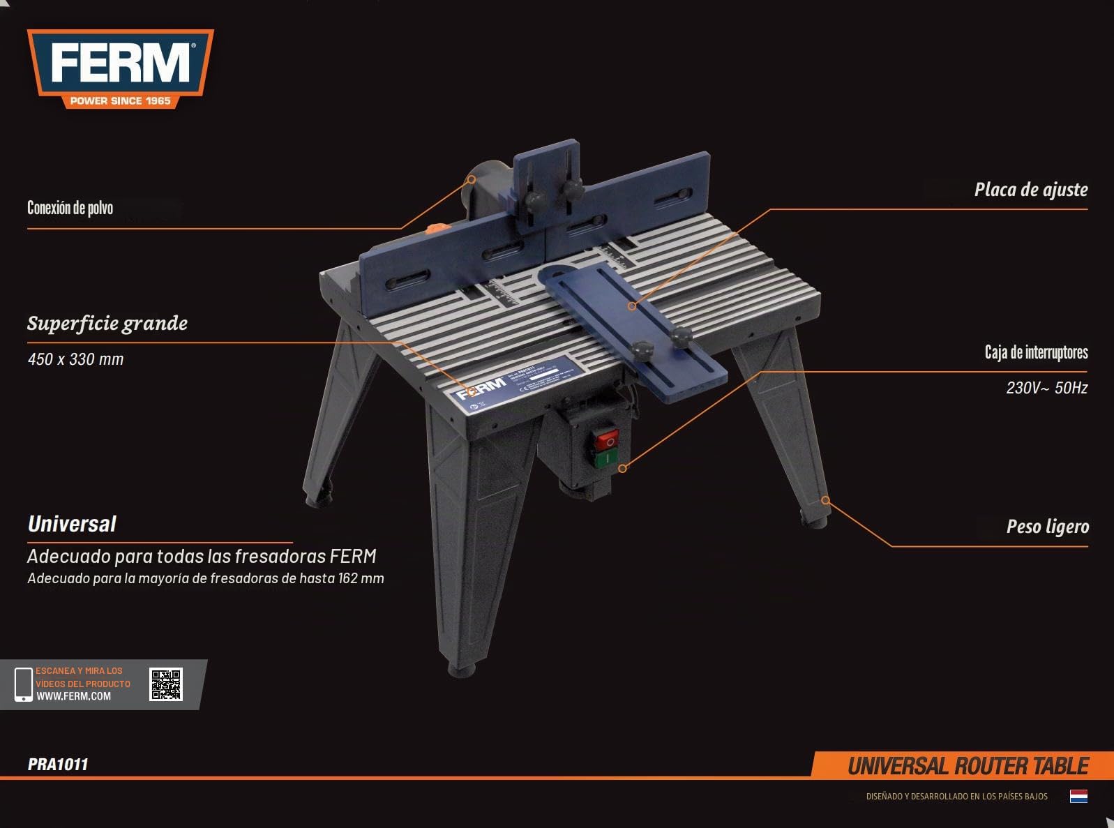 FERM PRA1011 Mesa de fresadora
