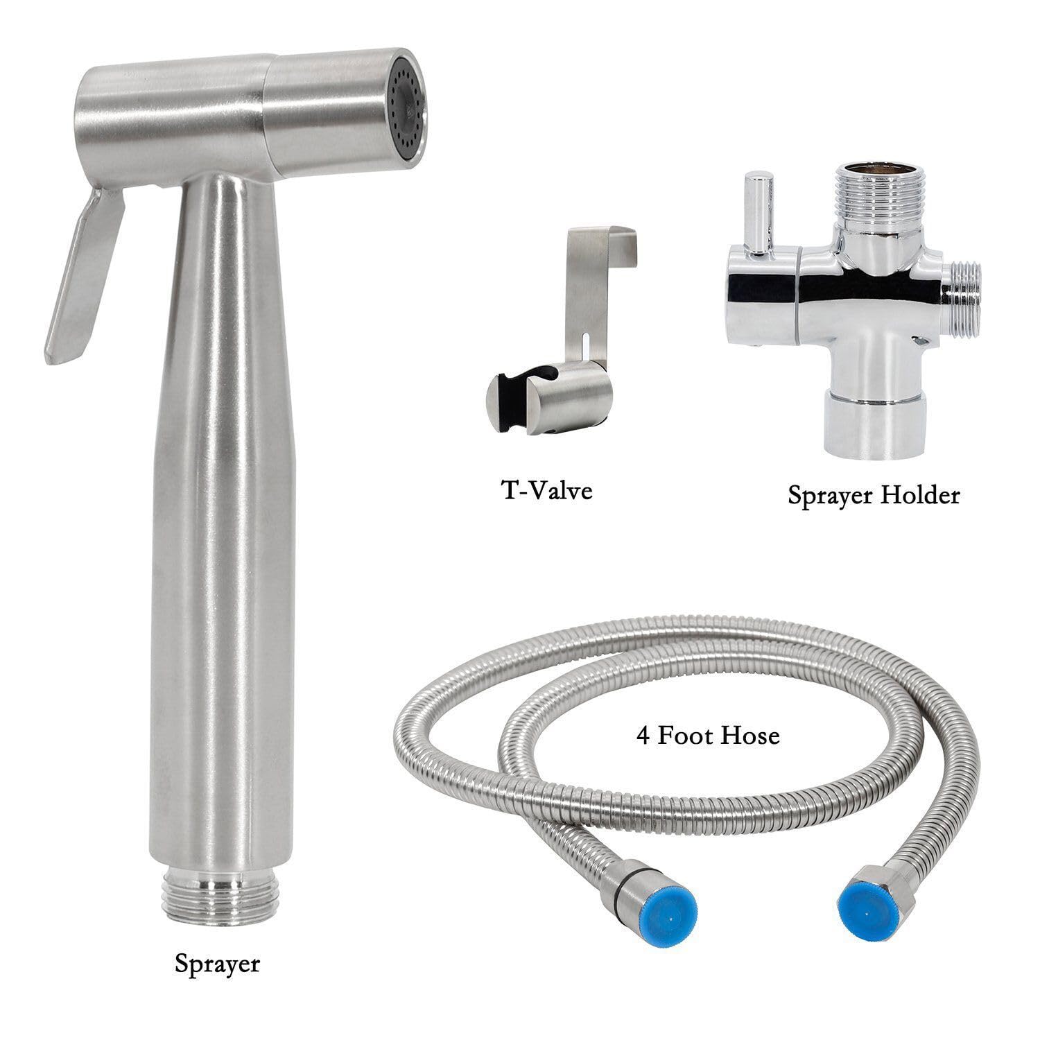 Quality Handheld Stainless Steel Bidet Spray Set | Toilet Bidet Sprayer With Angle Valve (black Silver Gold) I.339766724 - View #3