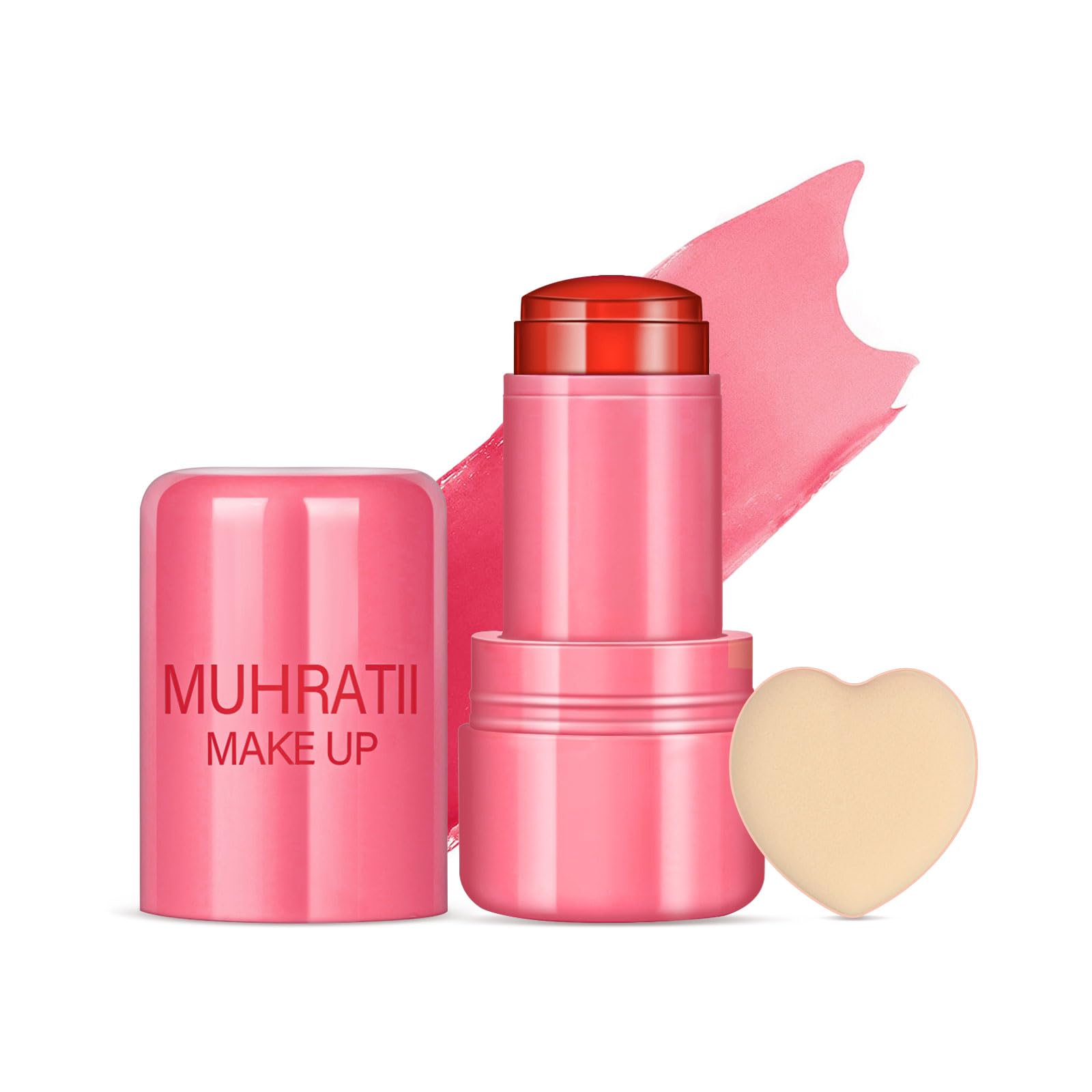 MUHRATII Jelly Blush - Cooling Water Jelly Tint for Lip and Cheek Stain - Longlasting Moisturizing Blush Stick for Cheeks and Lips, Undereyes (#3, M) #3 M