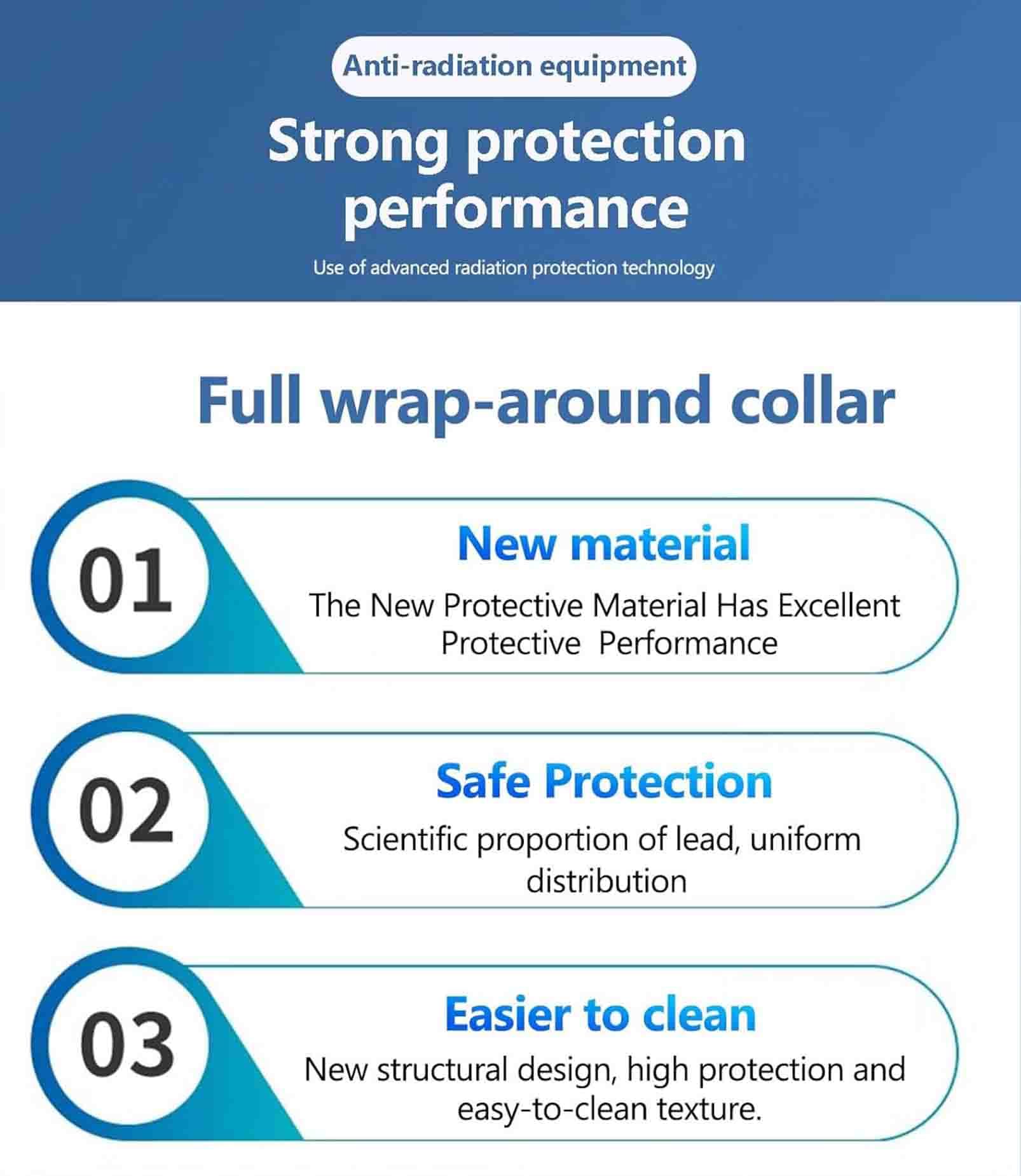 Tablier en Plomb Lumière 0.35mm PB,0.5mm PB Tablier De Protection Contre Les Rayons X avec Collier Thyroïdien Tablier De Radioprotection pour Hôpitaux Dentaires,0.35mm PB,90 * 60cm