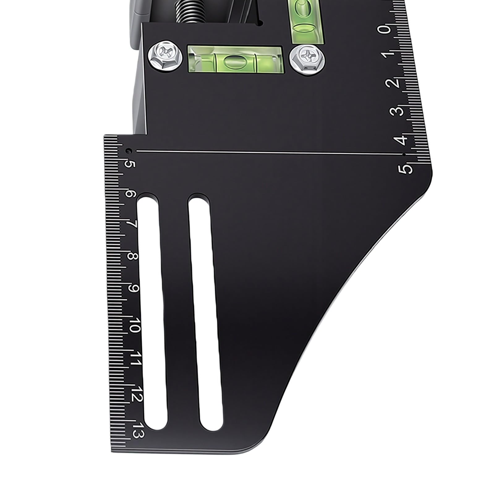 Cocoarm Wskaźnik Prowadnicy Windy Dwutorowa Kalibracja Szyny Windy ze Stali Nierdzewnej Linijka Pozycjonująca ze Szczękami Frezowanymi CNC Moduł Magnetyczny Pęcherzyki Poziomu do Konserwacji