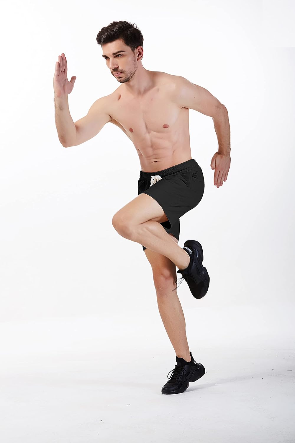 Mens Athletic Workout 5.5" Cotton Sweat Shorts with Pockets - Image 4