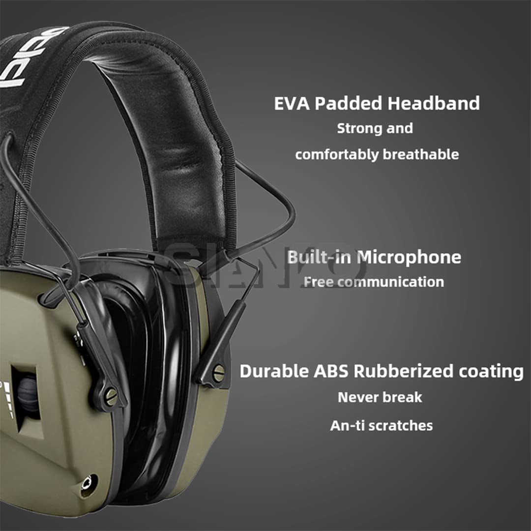 Auriculares tácticos de reducción de ruido y recogida de sonido, almohadillas de gel, orejeras, protección auditiva electrónica, auriculares para Airsoft caza disparo (rosa)