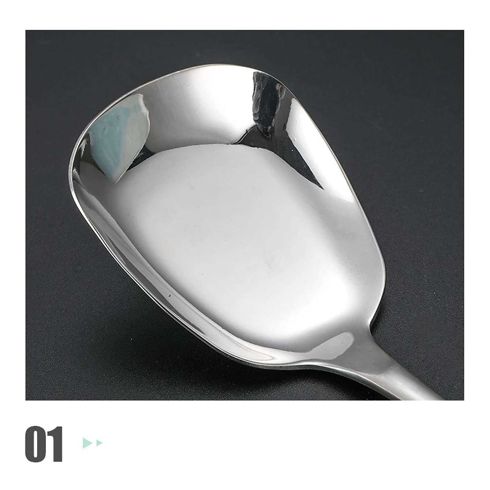Set di 3 cucchiaini da minestra quadrati per servire piccoli cucchiai, in acciaio inox, per caffè, tè, gelato (colorato