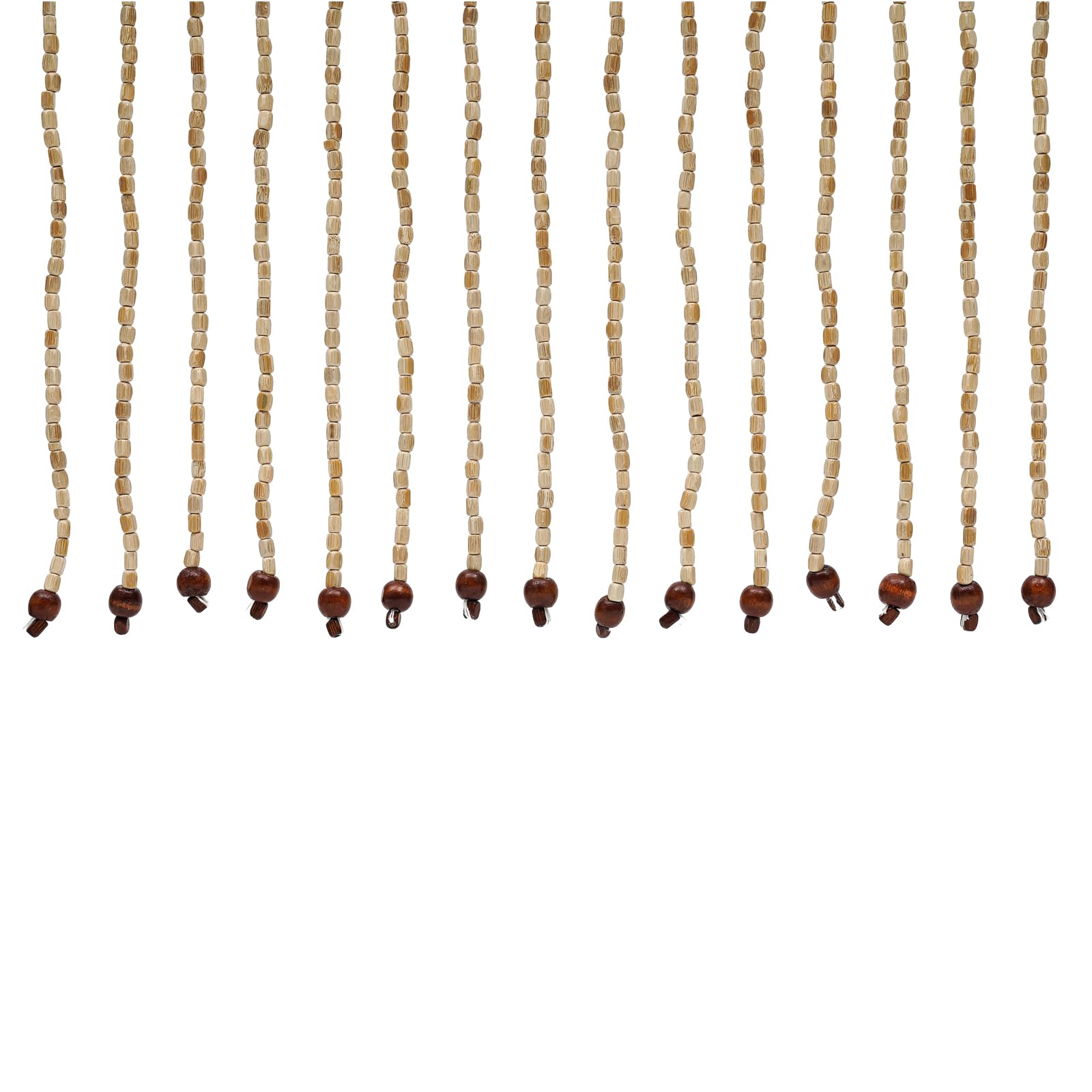 Rideau de porte en bambou - Rideau perles en bois - Rideau à perles en bois - Anti-insectes - Séparateur de pièce - Rideau décoratif pour chambre à coucher, porte de balcon (90 x 220 cm, 31 brins)