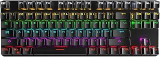 Suporun Original K200 Gaming Mechanical Keyboard USB Wired 87 Keys with RGB Backlight Blue Switch for Piece Computer Gamer Gaming Keyboard Black