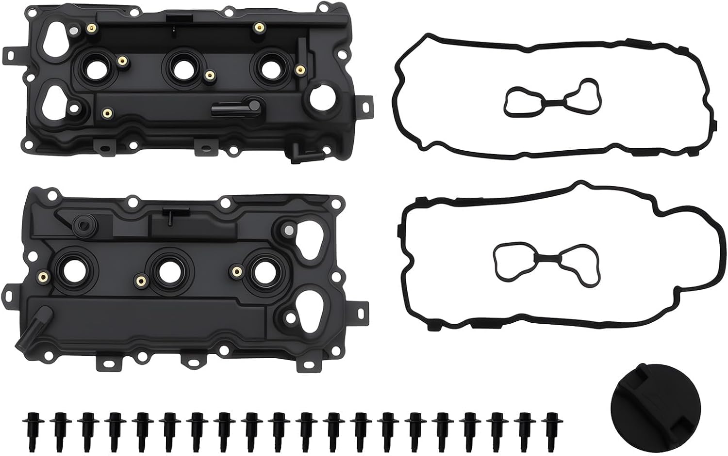 Incomplete, A Pair Engine Valve Cover Compatible with Maxima 2009-2020, Compatible with Altima Murano 2015-2018, Compatible with QX60 Pathfinder 2015-2016 3.5L V6 132649N00B 132649N00A
