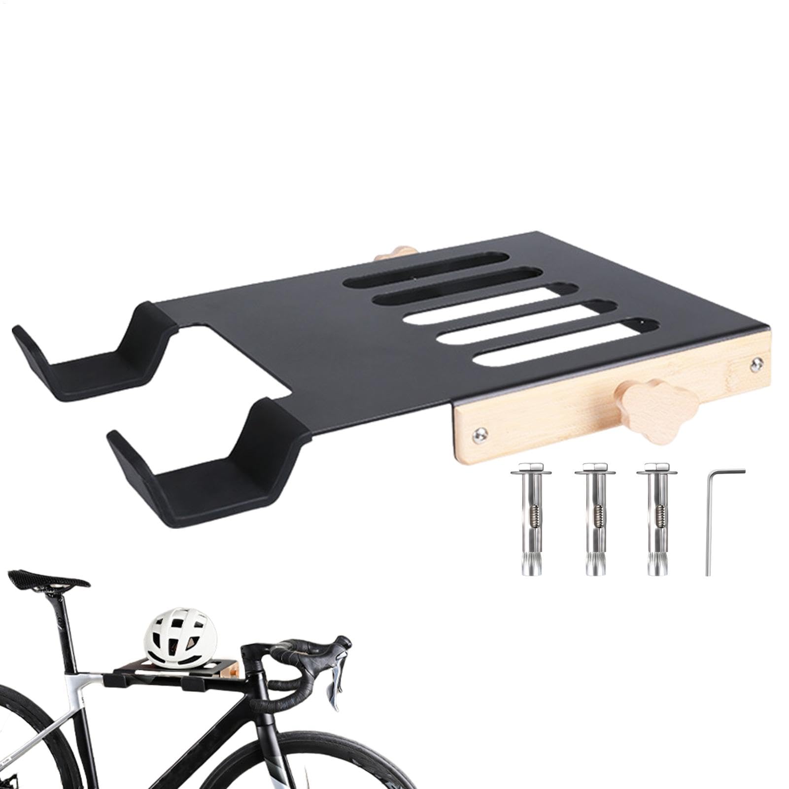 Support De Rangement Pour Vélo Étagère De Rangement Suspendue Gain De Place | Support Mural Crochet Porte-Cycle Crochet Vélo Sécurisé, Solution De Rangement Garage, Cycles Route VTT